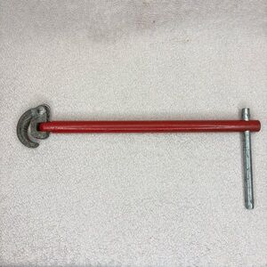 Vintage Speedy Basin Plumbing Wrench Tool Red 12” Spring Loaded Pivot Jaw VTG
